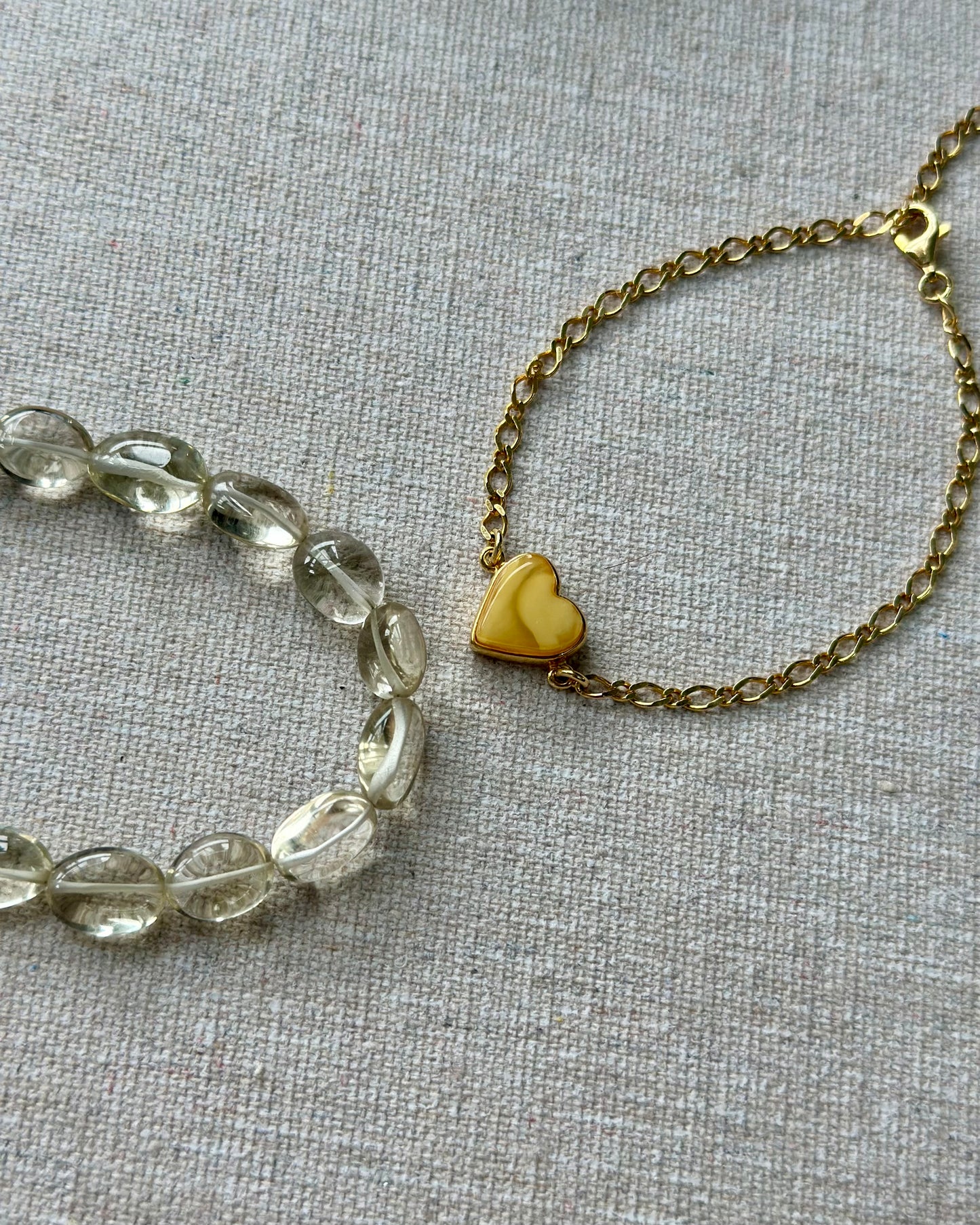 Poland Amber Heart Gold-plated Bracelet
