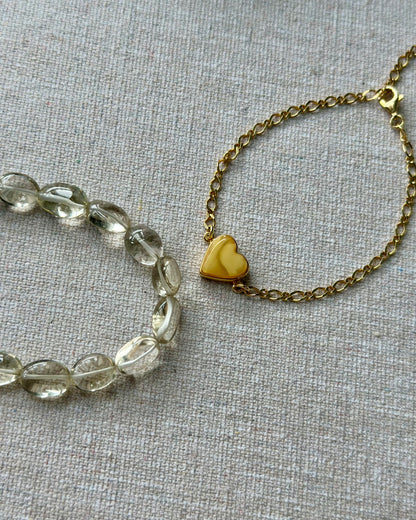 Poland Amber Heart Gold-plated Bracelet