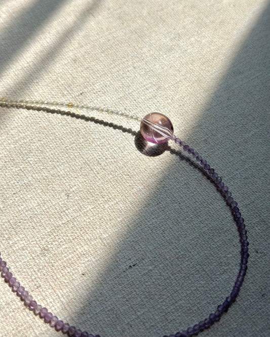 Ametrine And Citrine Beaded Necklace