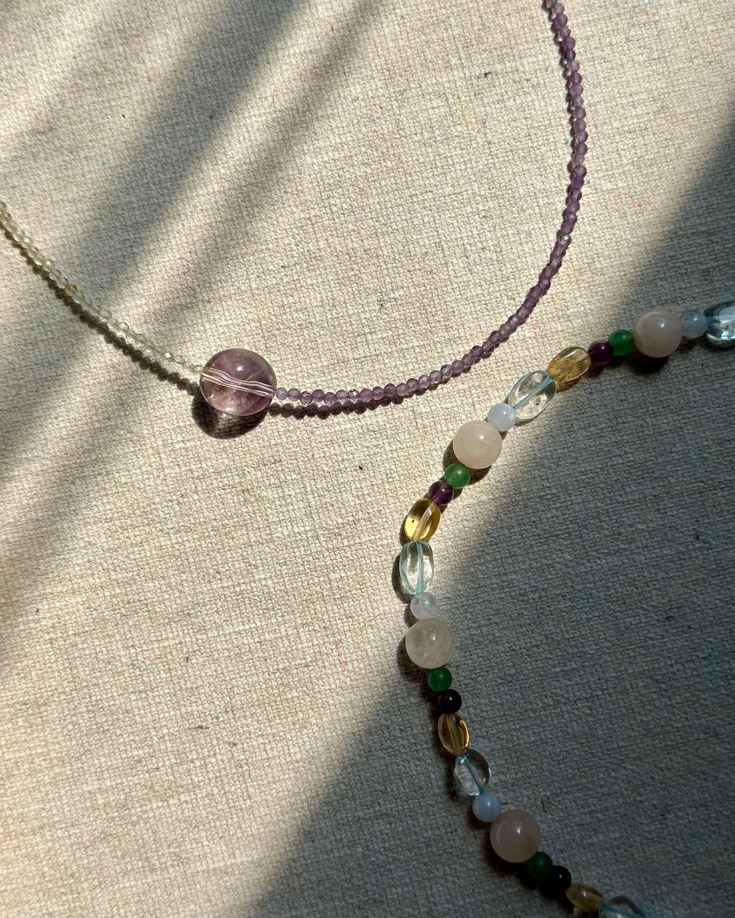 Ametrine And Citrine Beaded Necklace