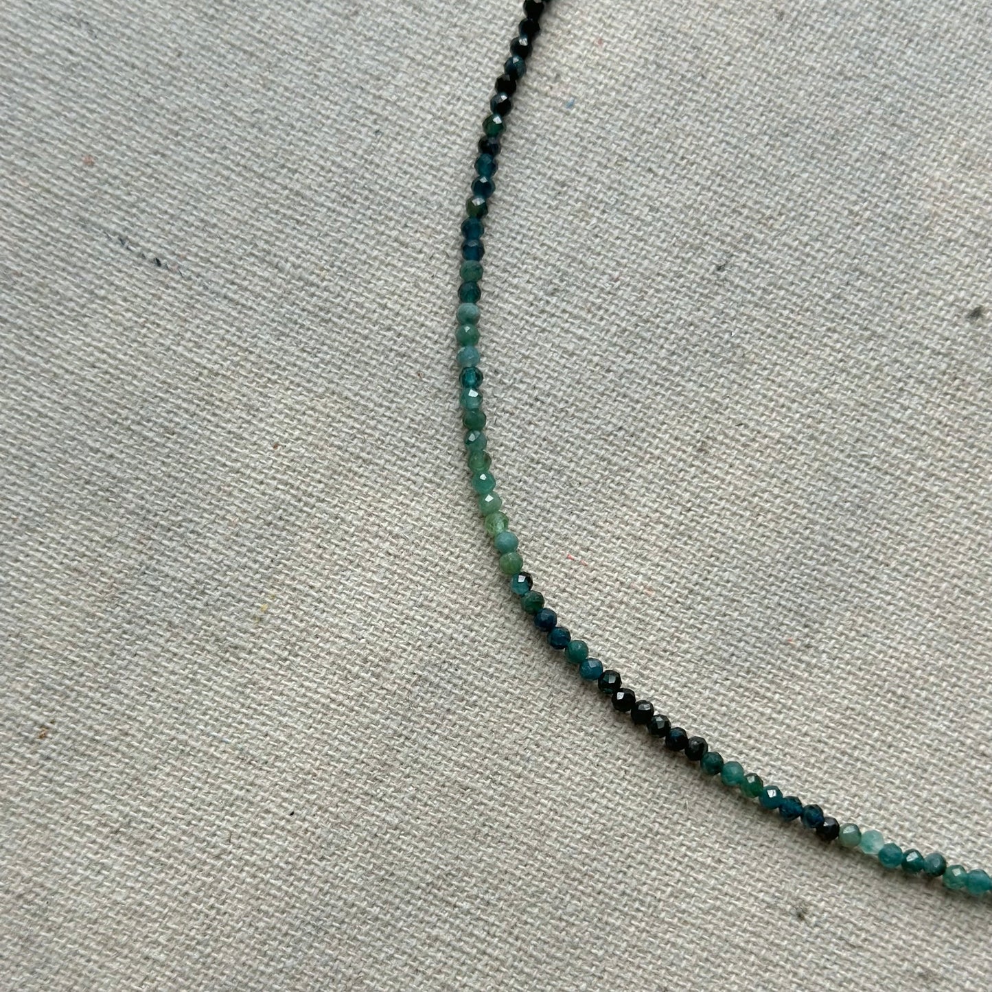 Blue Tourmaline Beaded And Topaz Necklace