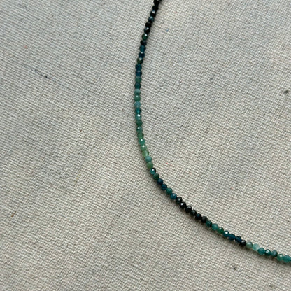 Blue Tourmaline Beaded And Topaz Necklace