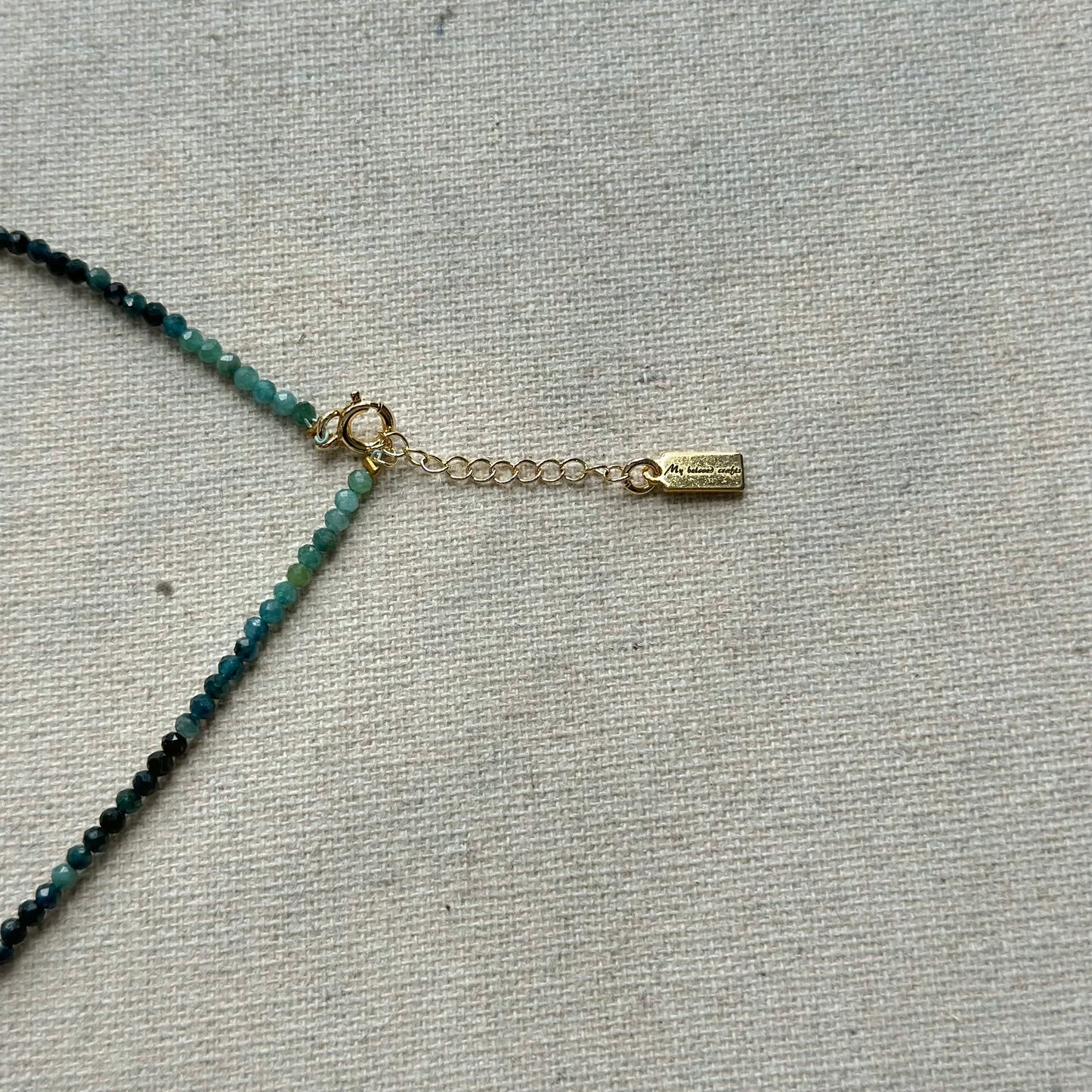 Blue Tourmaline Beaded And Topaz Necklace