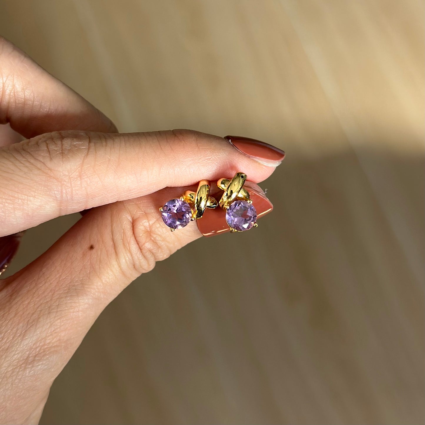 CHRISTMAS SET (3 ITEMS) CELINE PARIS Handkerchief & Amethyst Set