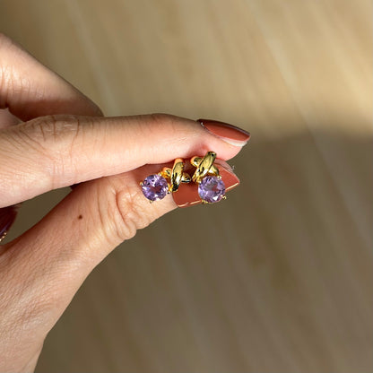 CHRISTMAS SET (3 ITEMS) CELINE PARIS Handkerchief & Amethyst Set