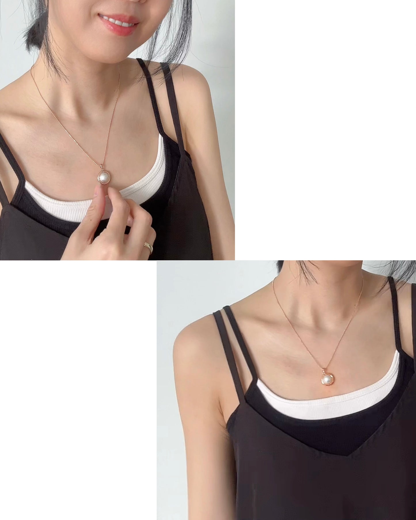 Mabe Pearl Rose Gold-plated Sterling Silver Necklace
