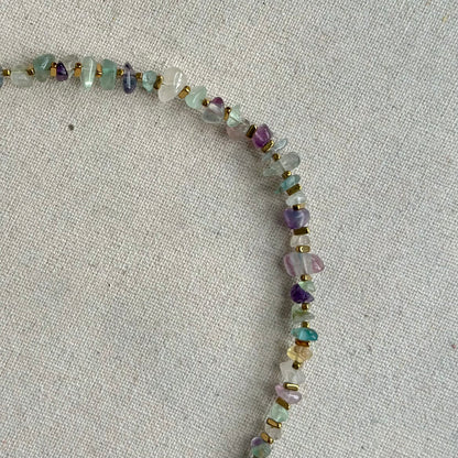 Multi-way Fluorite Beaded And Fluorite Necklace