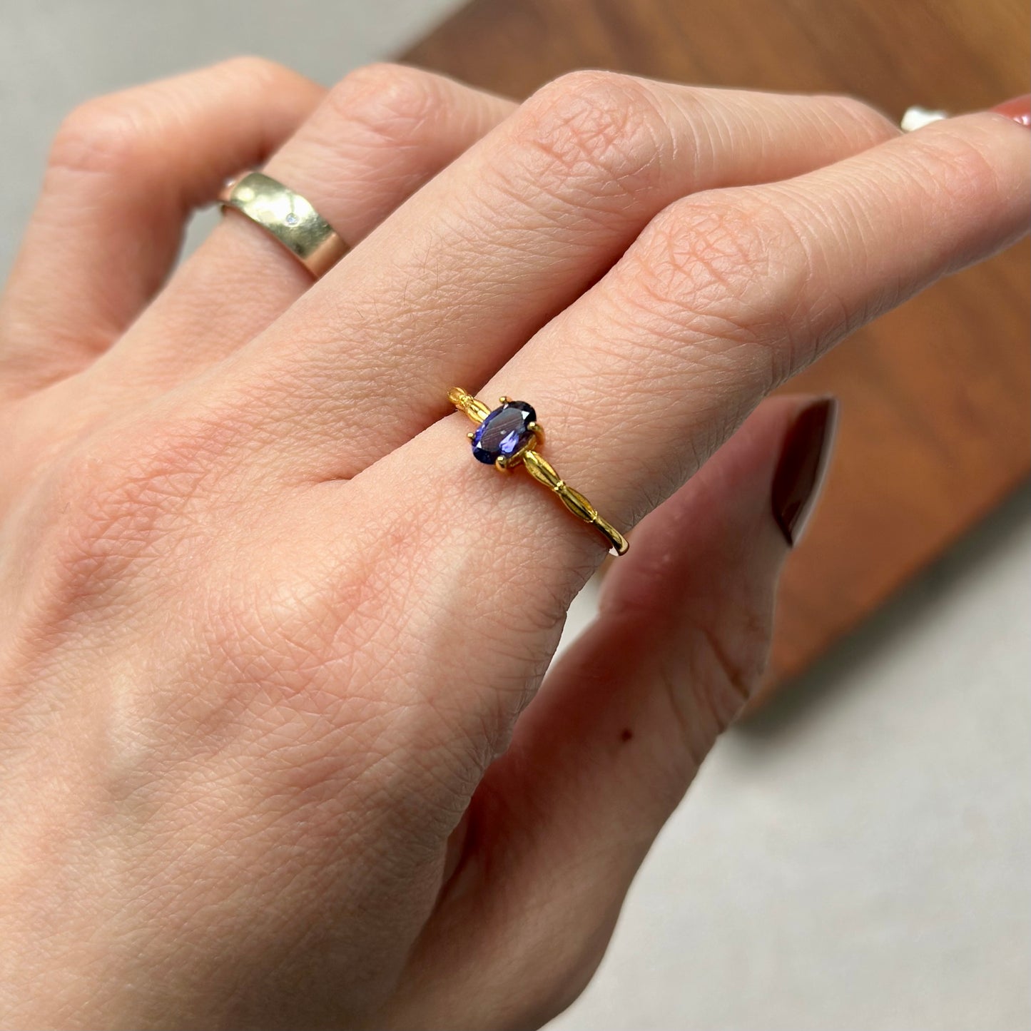 CHRISTMAS SET (2 ITEMS) Iolite Necklace & Ring