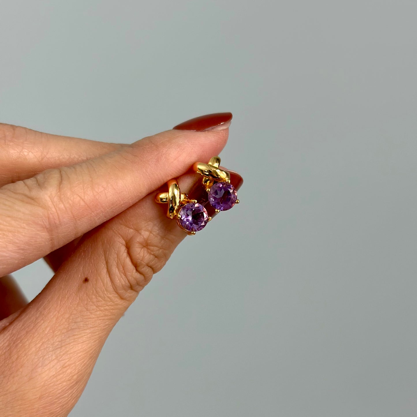 CHRISTMAS SET (3 ITEMS) CELINE PARIS Handkerchief & Amethyst Set