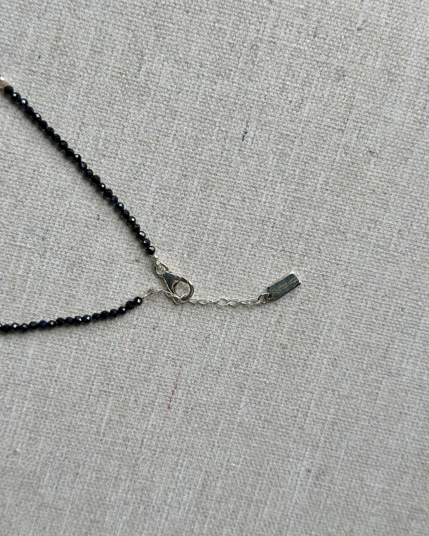 Sapphire Beaded And Opal Necklace