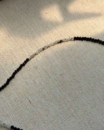 Moonstone Beaded And Australian Opal Necklace