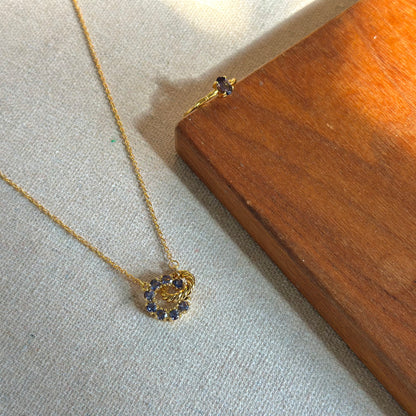 CHRISTMAS SET (2 ITEMS) Iolite Necklace & Ring