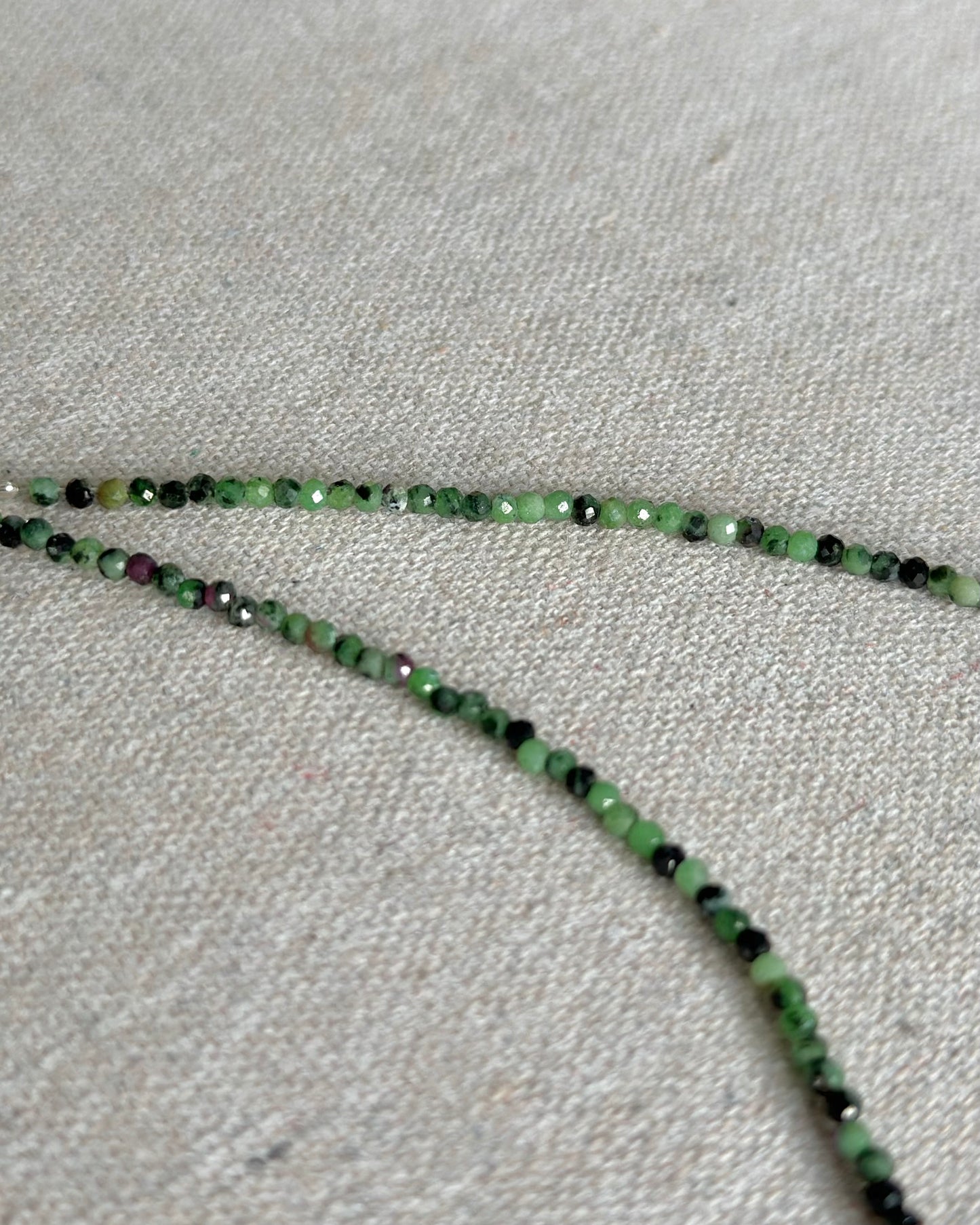 Ruby Zoisite And Rhodonite Beaded Necklace