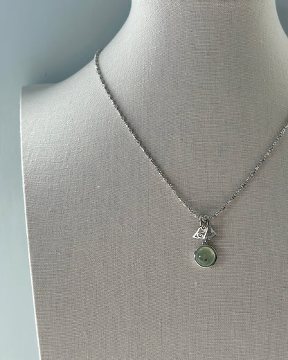 Prehnite Sterling Silver Pendant