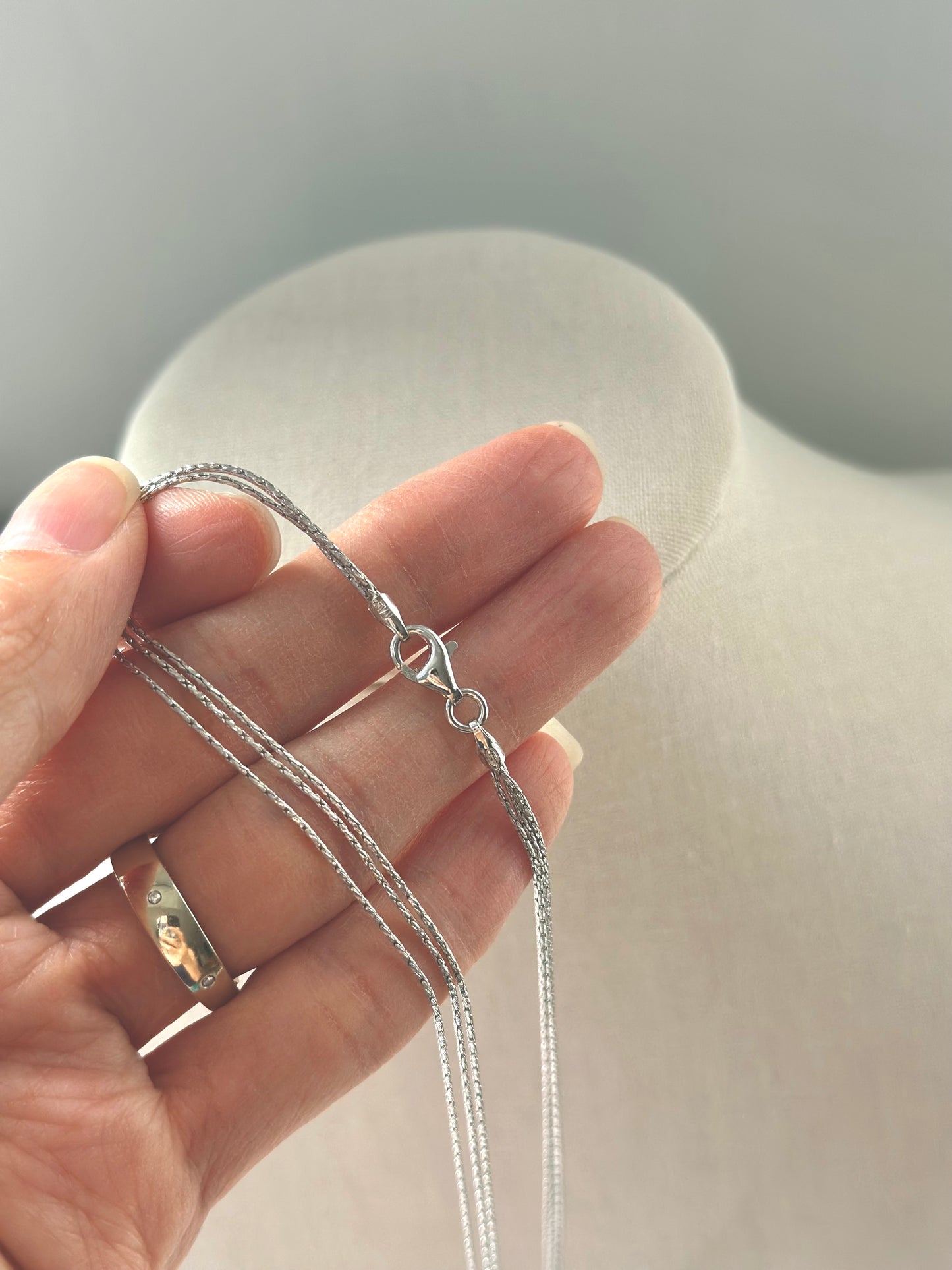 Italian Sterling Silver Multi Chain Necklace