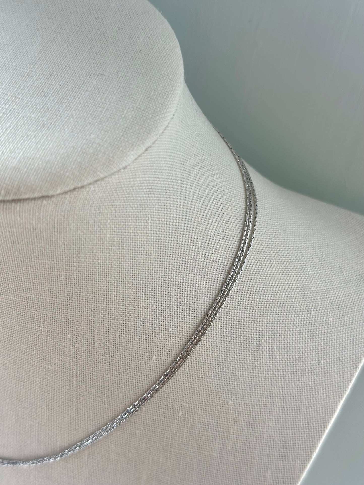 Italian Sterling Silver Multi Chain Necklace