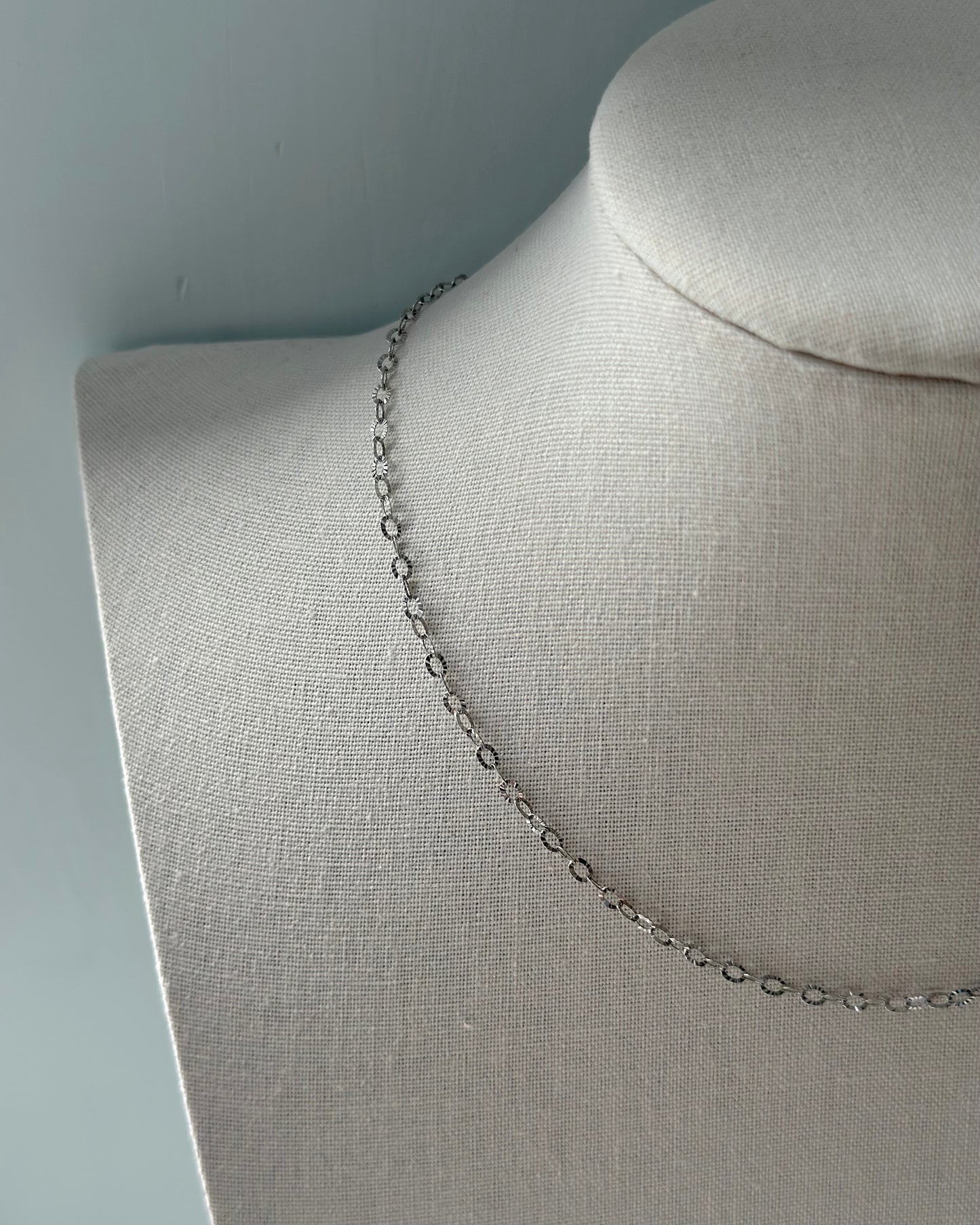 Oval Cable Chain Sterling Silver Necklace