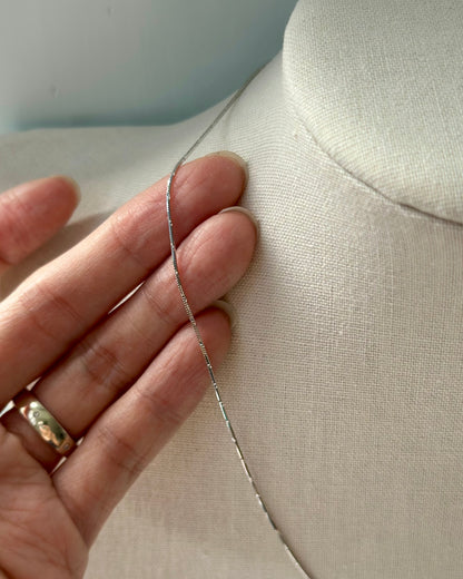 Italian Silver Snake And Diamond Cut Necklace