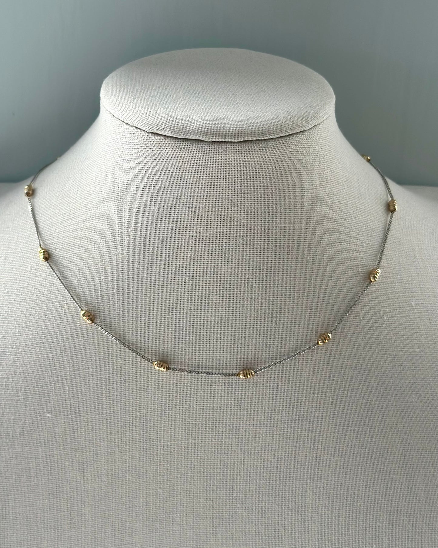 Satellite Beaded Sterling Silver Necklace