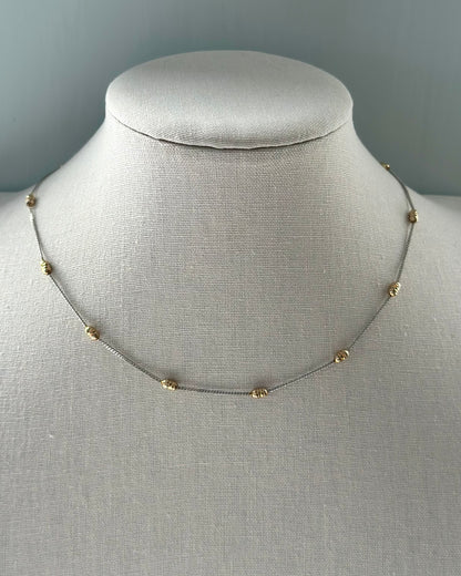 Satellite Beaded Sterling Silver Necklace