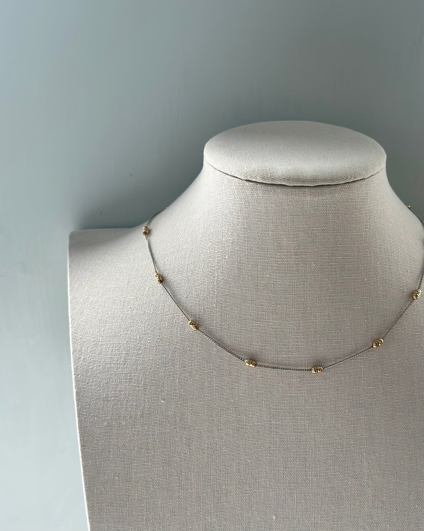 Satellite Beaded Sterling Silver Necklace