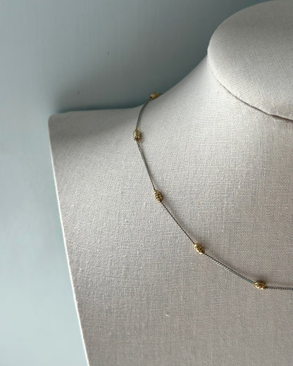 Satellite Beaded Sterling Silver Necklace
