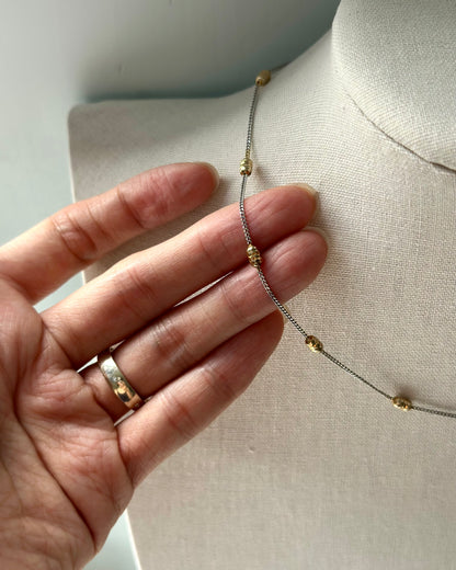 Satellite Beaded Sterling Silver Necklace