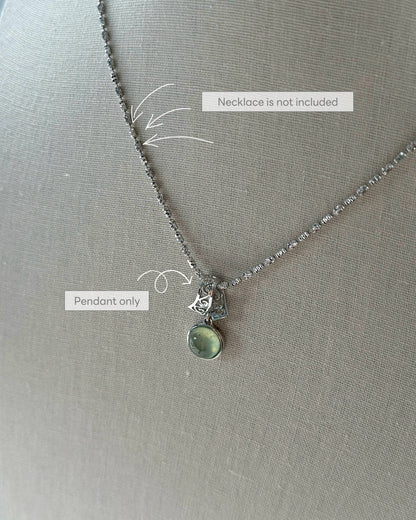 Prehnite Sterling Silver Pendant