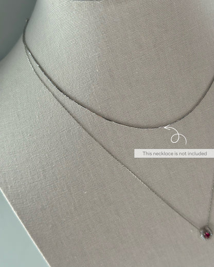 Ruby And Natural Diamond Horseshoe Platinum Necklace