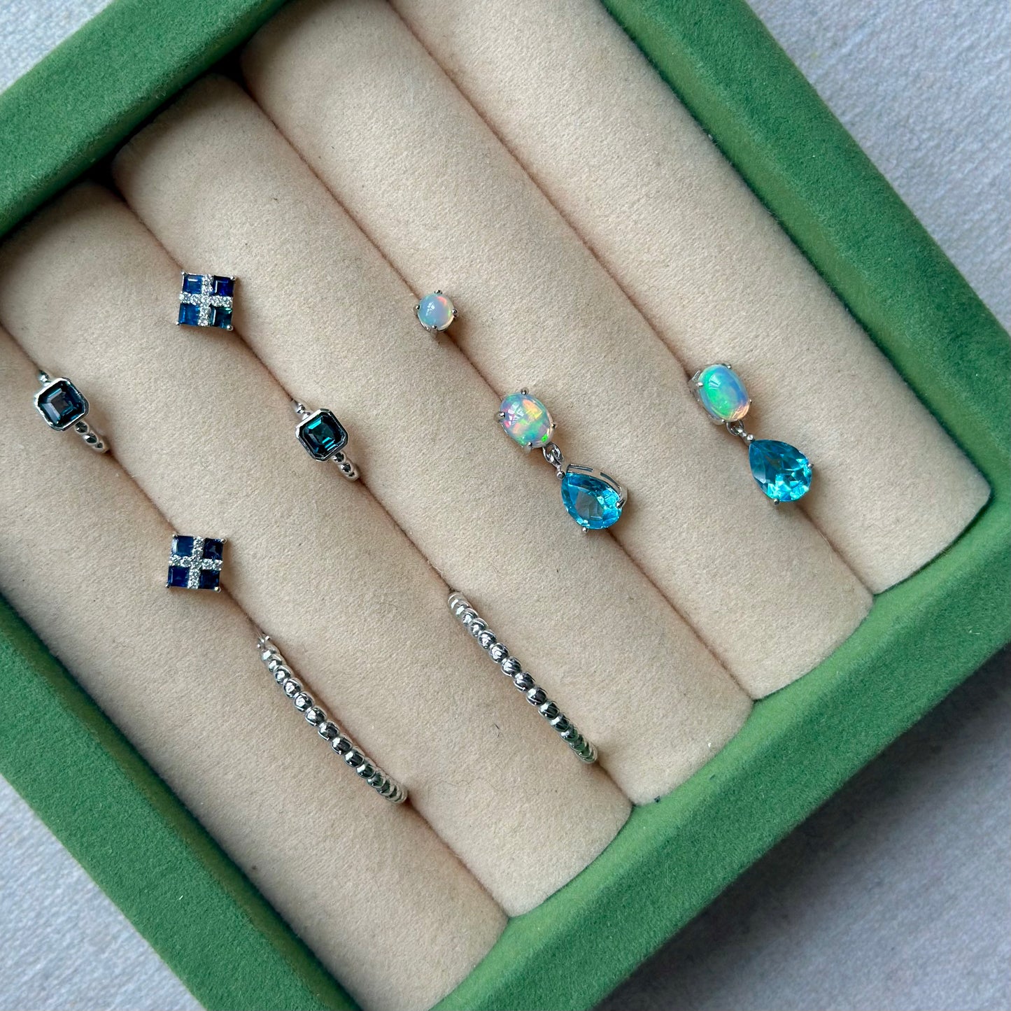 Topaz Sterling Silver Ear Hoop