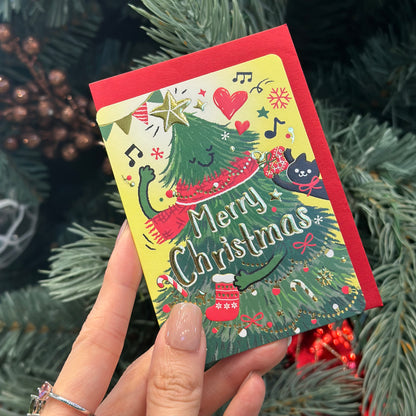 CHRISTMAS CARD Smiley Tree (Made in Taiwan)