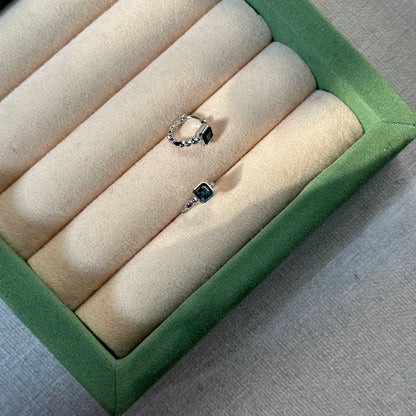 Topaz Sterling Silver Ear Hoop