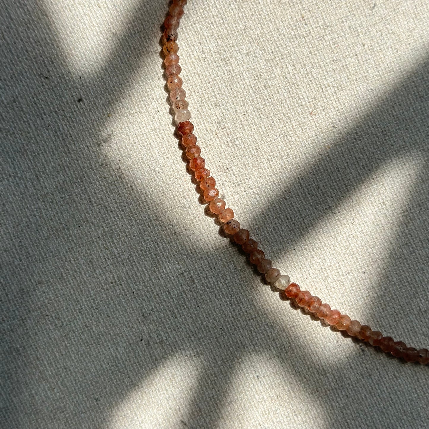 Copper Rutilated Quartz Beaded And Green Amethyst Necklace