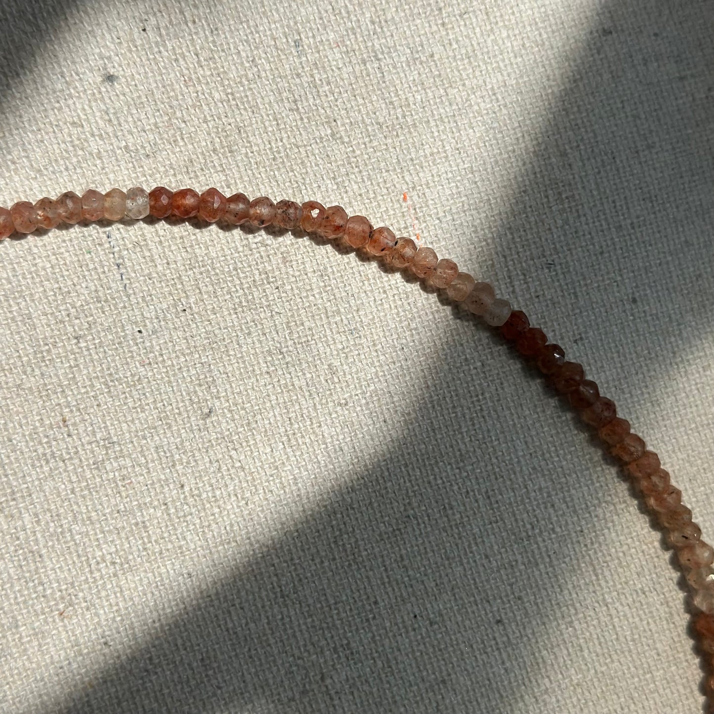 Copper Rutilated Quartz Beaded And Green Amethyst Necklace