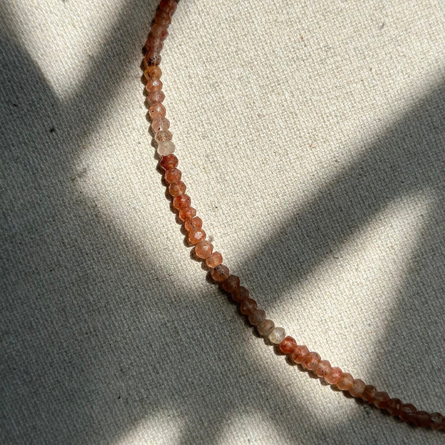 Copper Rutilated Quartz Beaded And Green Amethyst Necklace