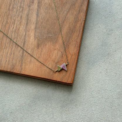 Watermelon Tourmaline 14K Gold-filled Necklace