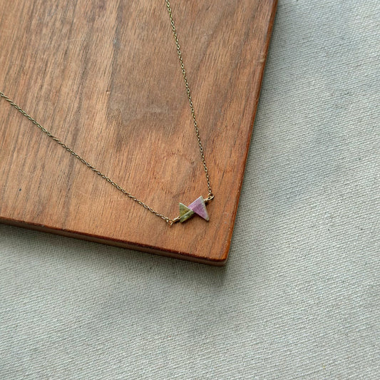 Watermelon Tourmaline 14K Gold-filled Necklace