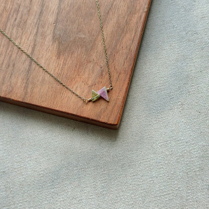 Watermelon Tourmaline 14K Gold-filled Necklace