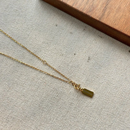Labradorite Y-shaped Gold-plated Necklace