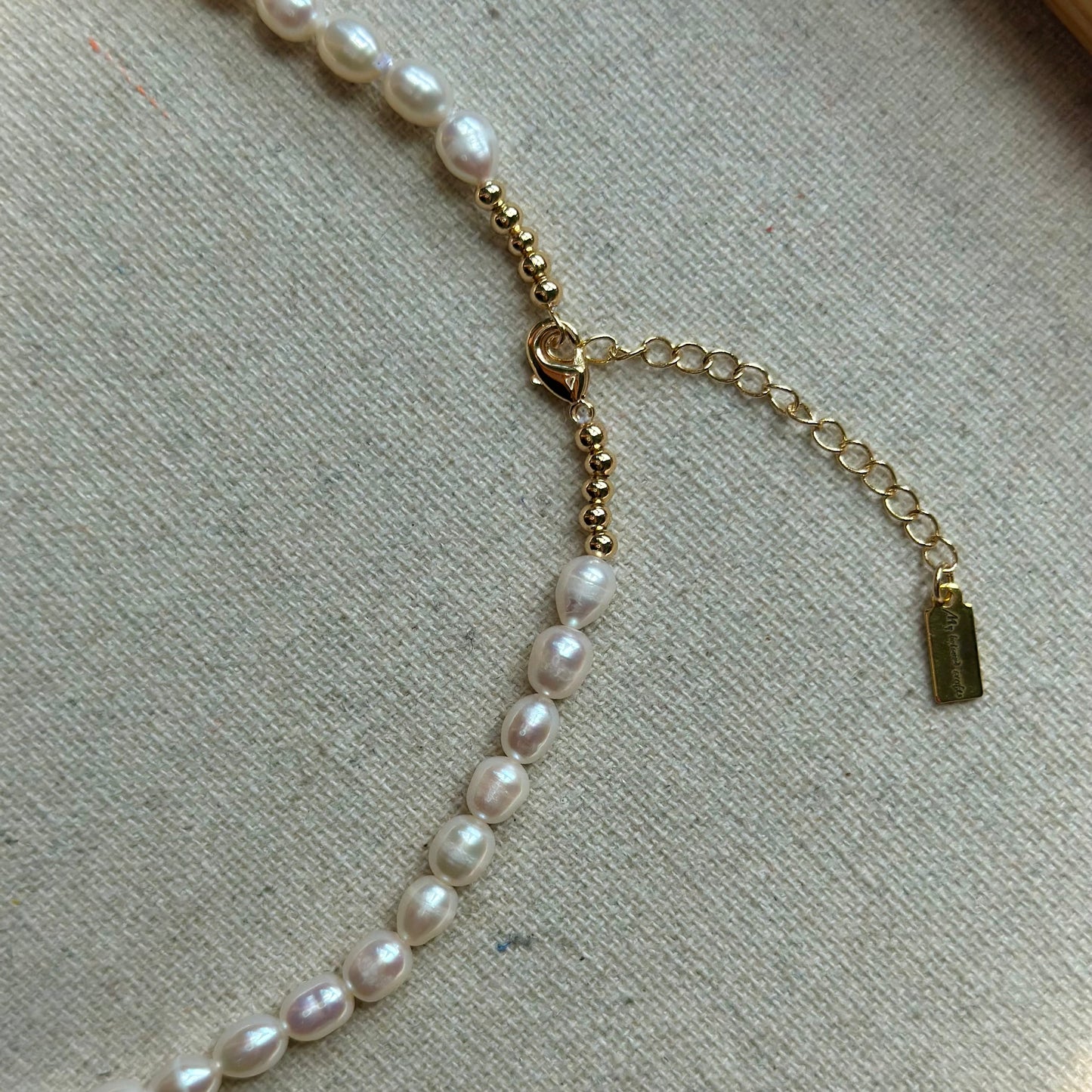 Freshwater Pearl Beaded And Labradorite Necklace