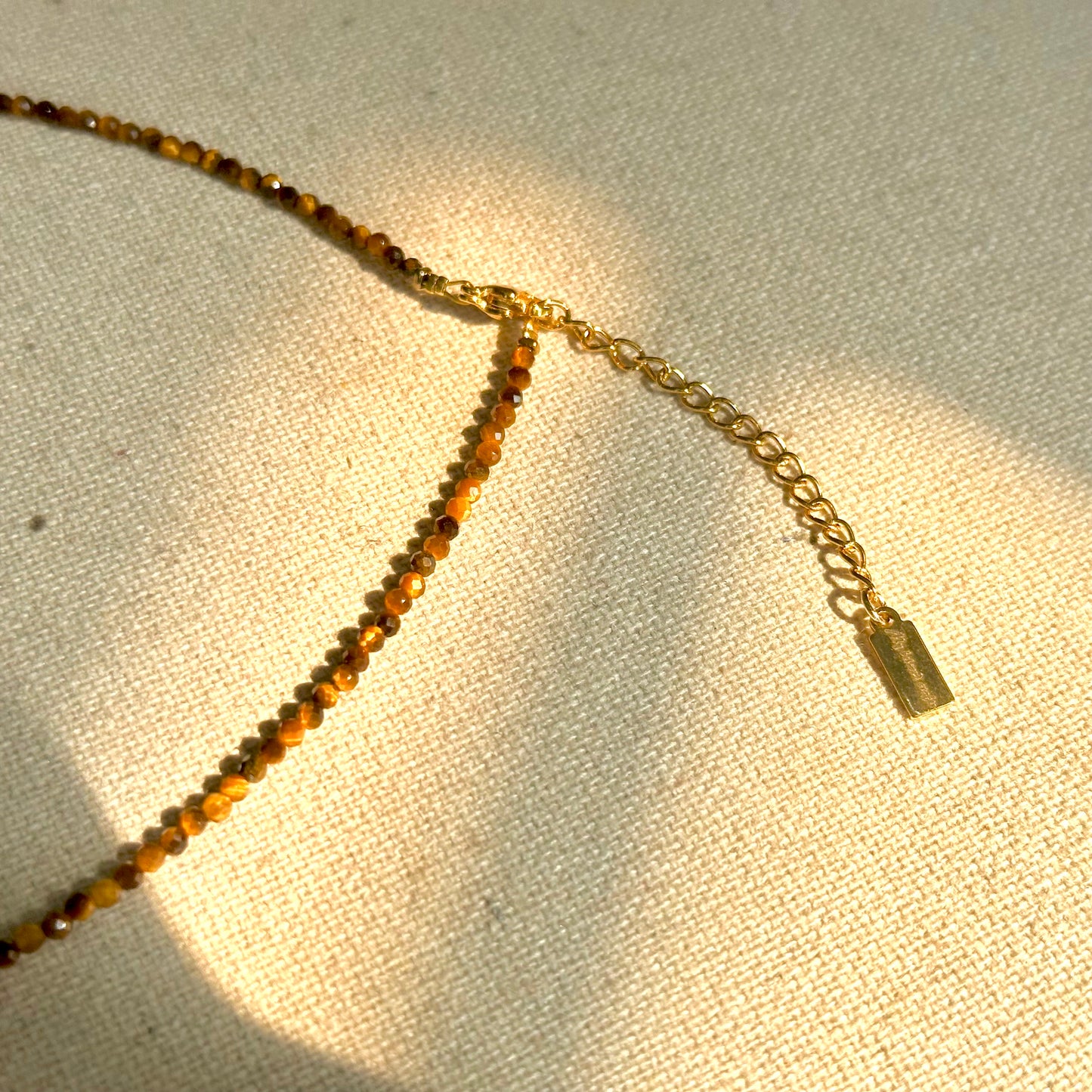 Tiger Eye Beaded And Freshwater Pearl Necklace