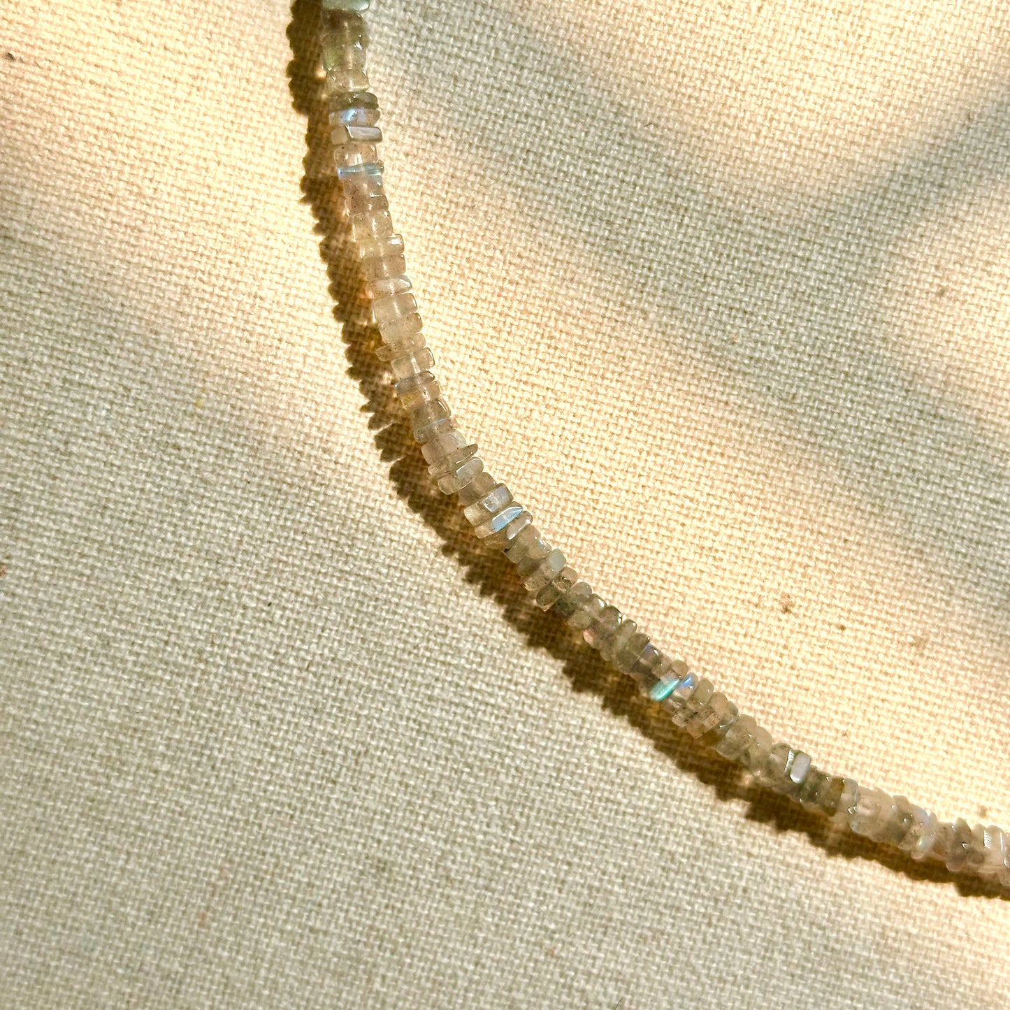 Labradorite Beaded And Moonstone Necklace