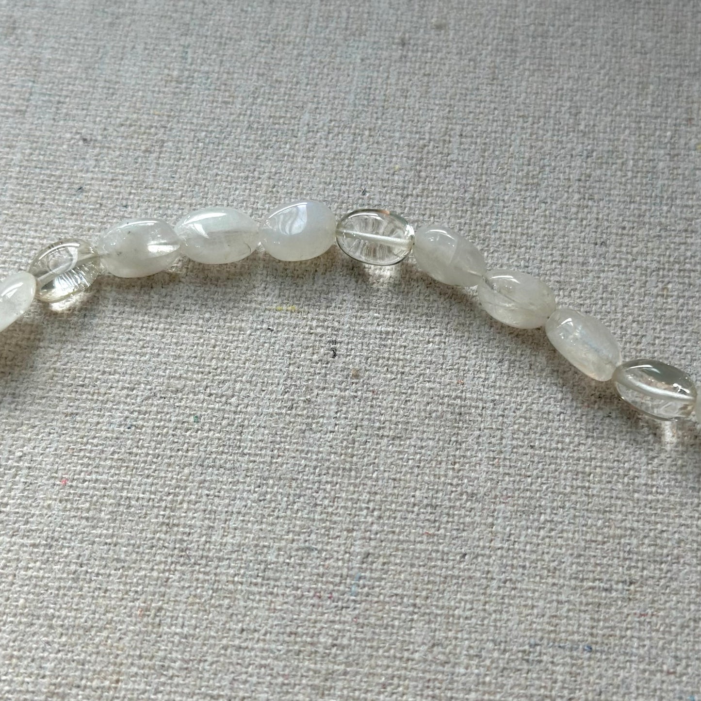 Labradorite Mixed Moonstone And Lemon Quartz Beaded Necklace
