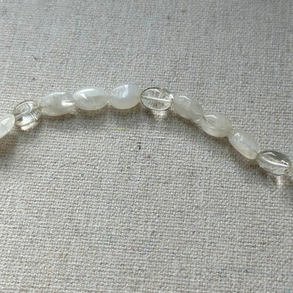 Labradorite Mixed Moonstone And Lemon Quartz Beaded Necklace