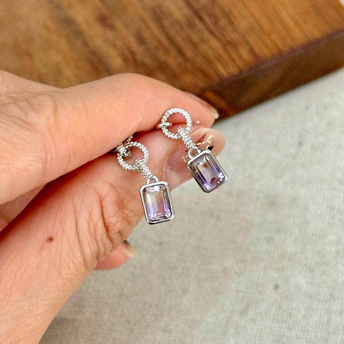 Ametrine Sterling Silver Earring