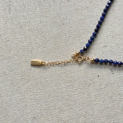 Lapis And Moonstone Beaded Necklace