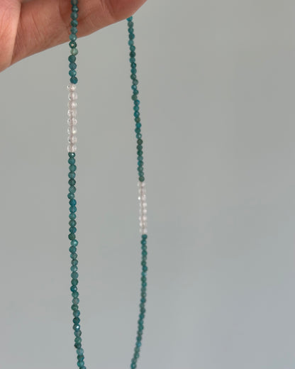 Apatite Beaded And Pietersite Necklace