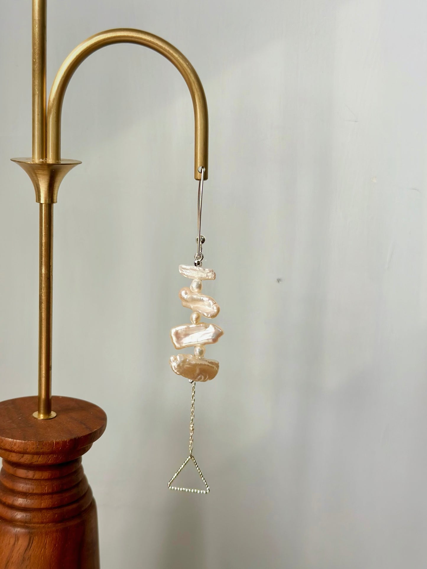 Baroque Pearl Dangling Sterling Silver Earring