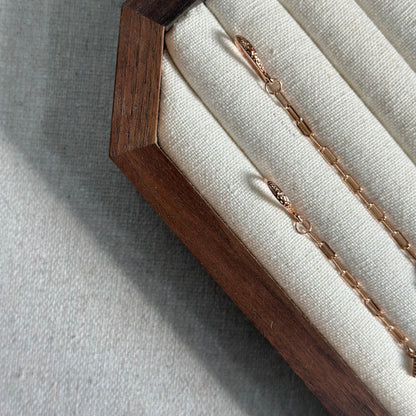 Emerald Chain Rose Gold-plated Earring