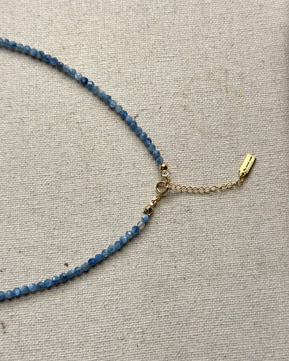 Kyanite And Moonstone Beaded Necklace